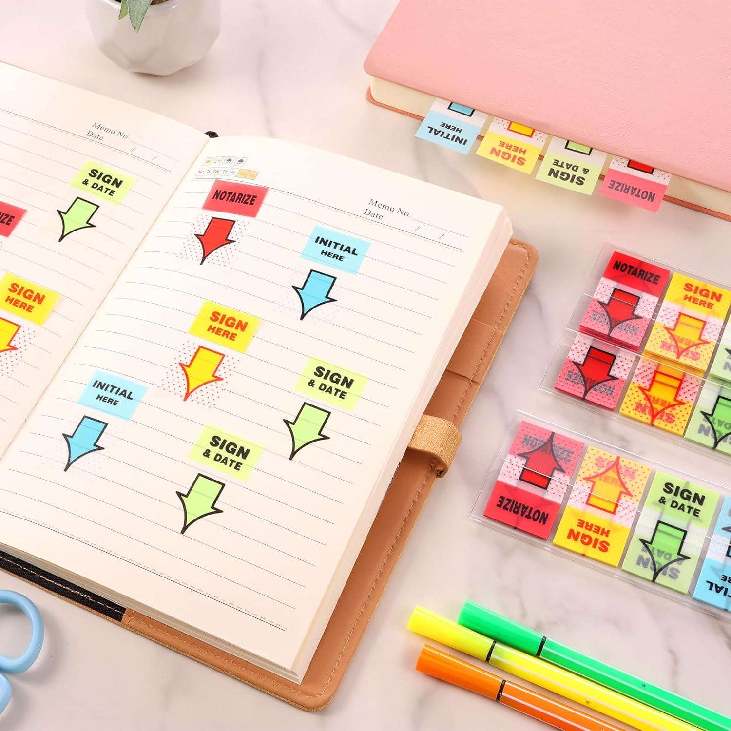 800 Etiquetas Adhesivas Plásticas BXUYAOXMC 4 Colores