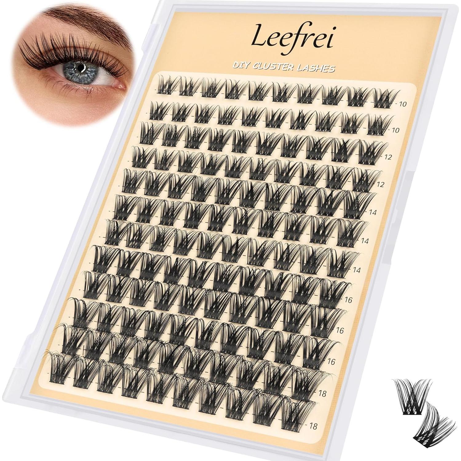 Racimos de Pestañas Wispy Leefrei 10-18mm D Curl - 120 Piezas