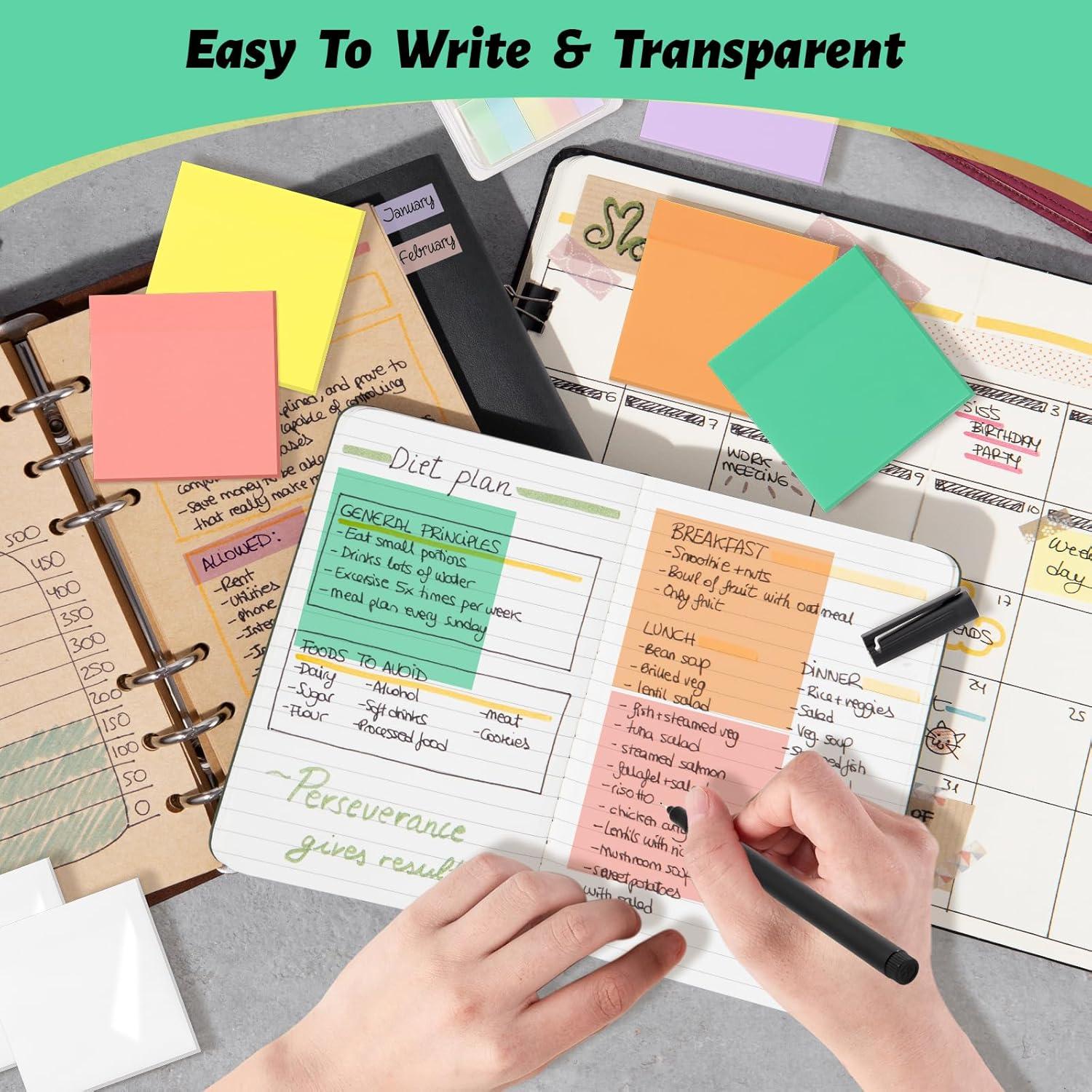 Notas Adhesivas Transparentes SYMDROMIA 7.62cm 800 Hojas