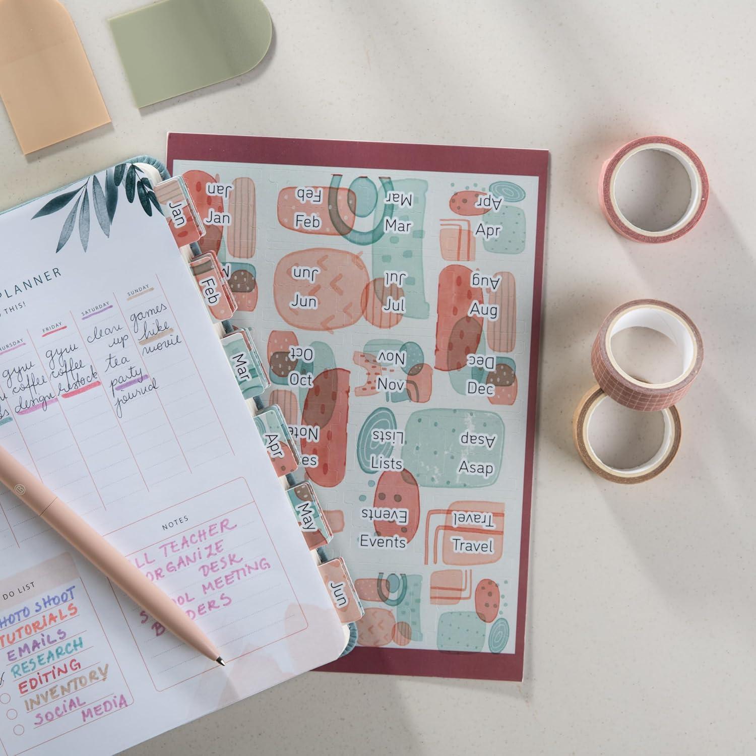 Planificador Laminado DiverseBee - 24 Pestañas Geométricas