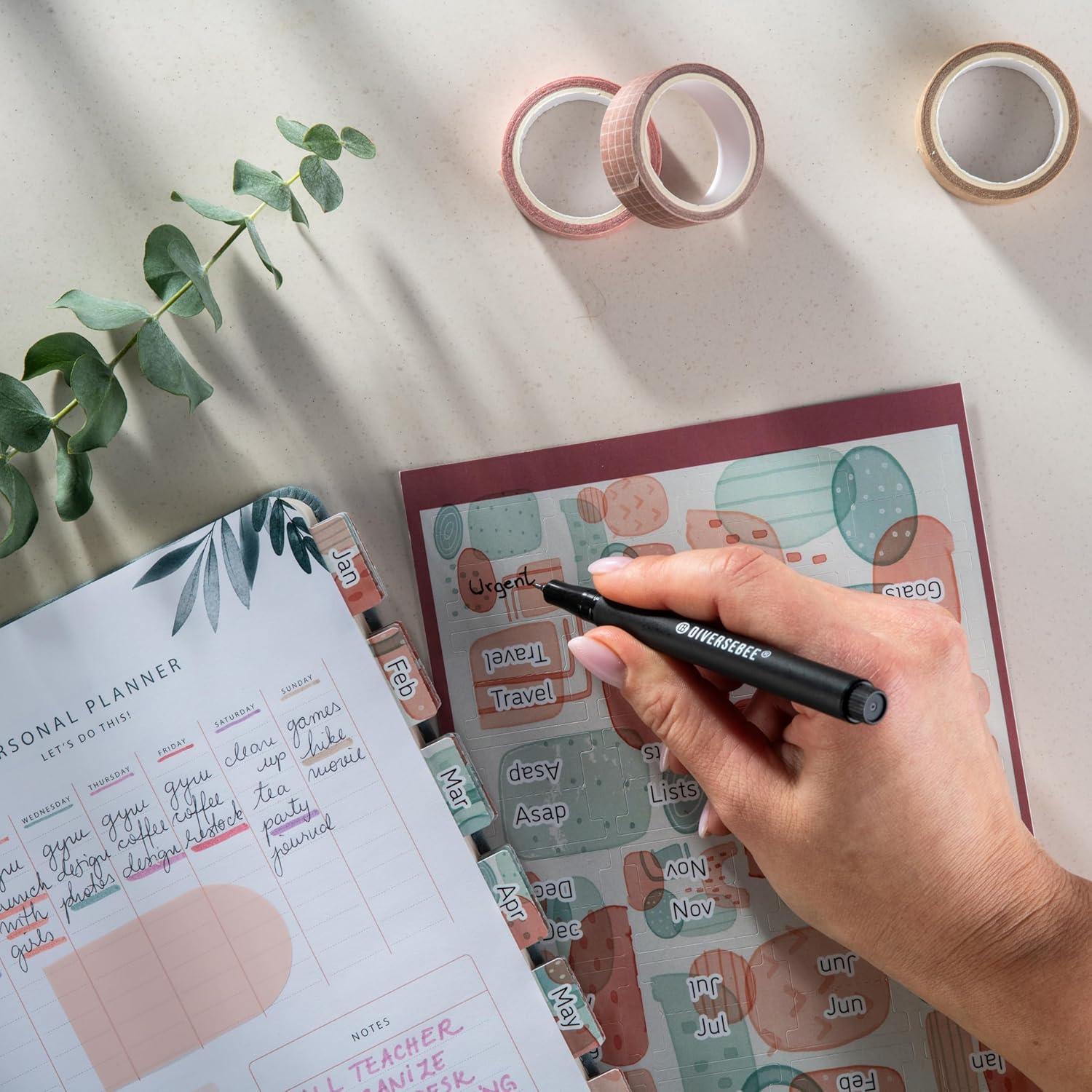 Planificador Laminado DiverseBee - 24 Pestañas Geométricas