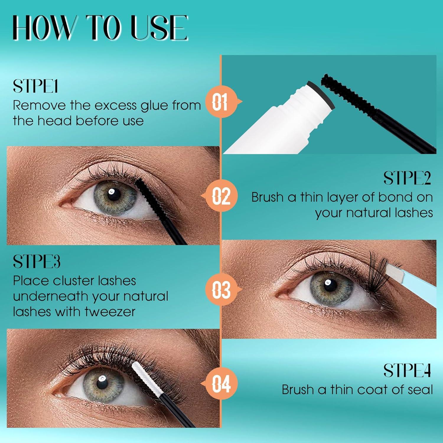 GEMERRY Extensiones de Pestañas 280pcs 100D D Curl 10-18mm