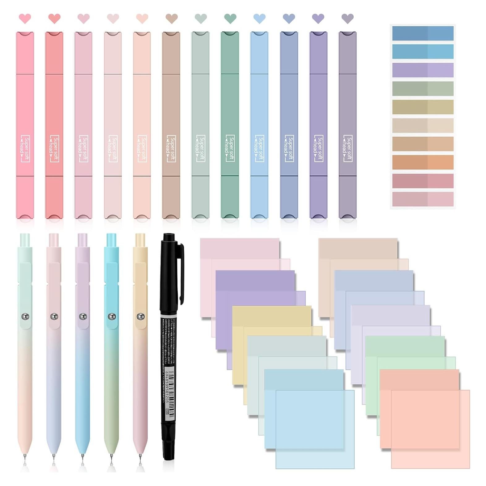 Kit de Anotación Jutom 38 Pcs con Marcadores y Notas Adhesivas