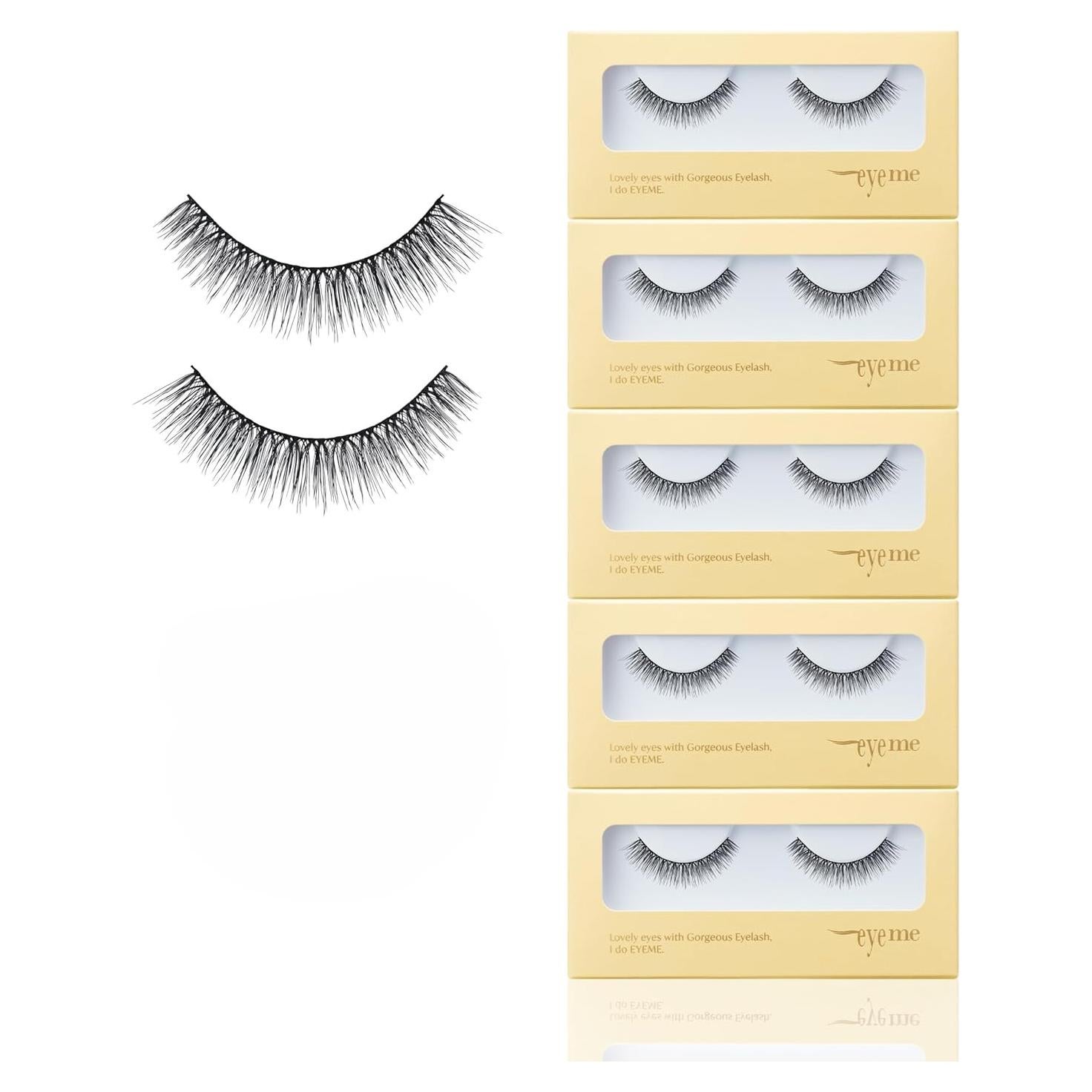 Pestañas Postizas EYEME NO.30 - Paquete de 5, Ligeras y Naturales