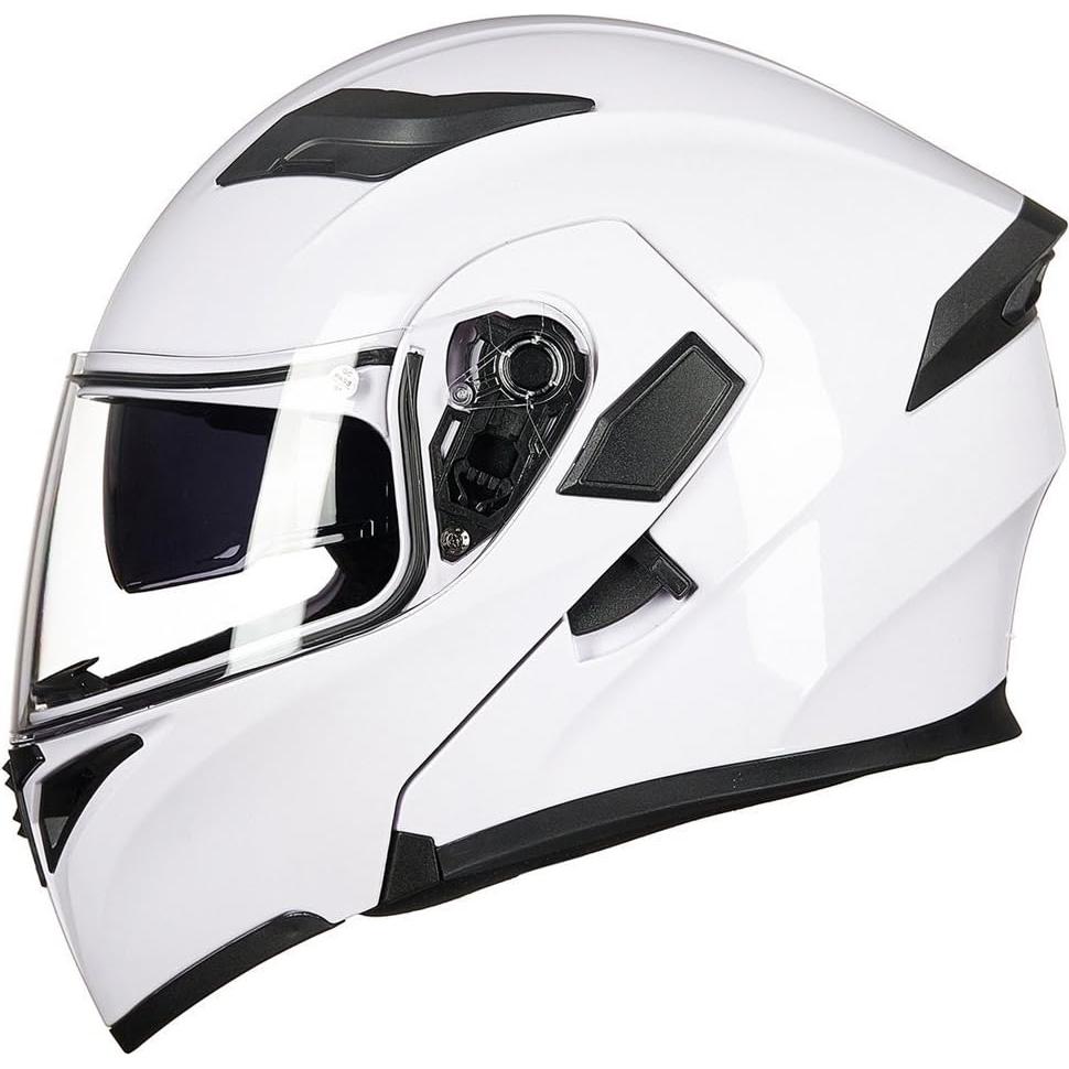 ILM Motorcycle Dual Visor Flip up Modular Full Face Helmet DOT 6 Colors Model 902