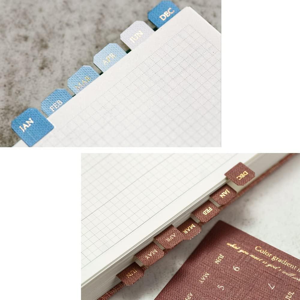 10 Hojas Pestañas Adhesivas Mensuales Etncy Life Coloridas