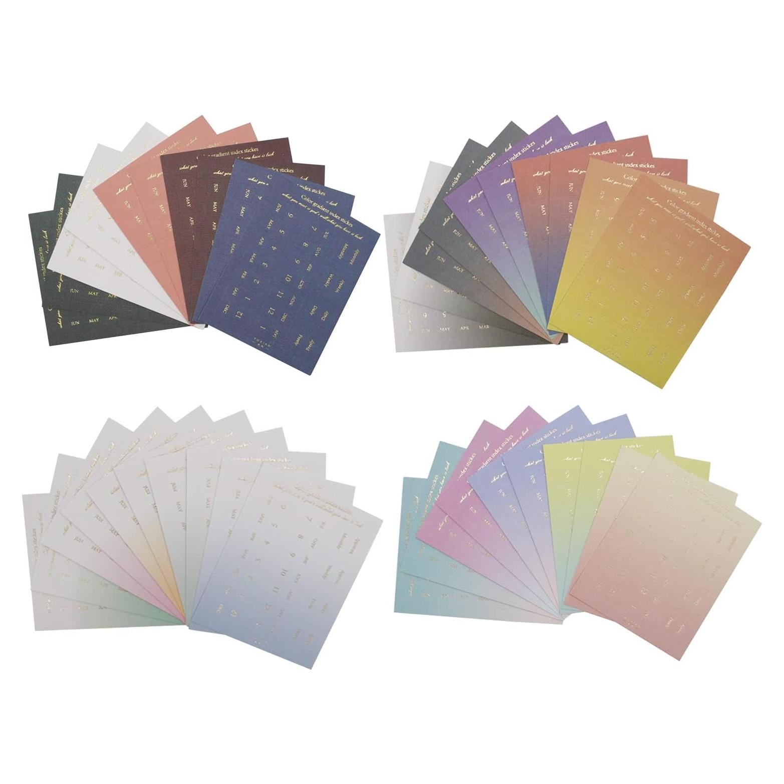10 Hojas Etiquetas Adhesivas Color Gradiente Dreamty 88x110mm