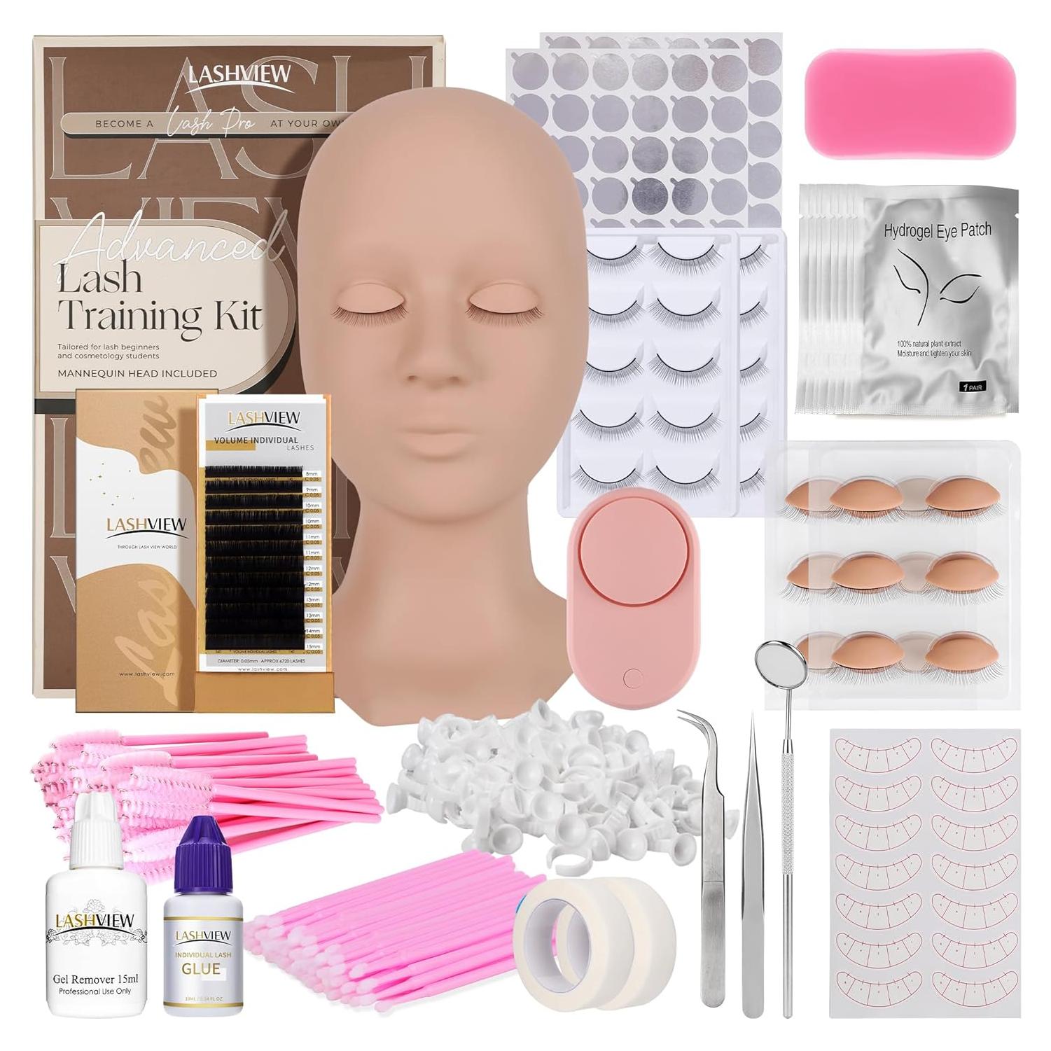 Kit de Extensión de Pestañas LASHVIEW 338pcs para Principiantes