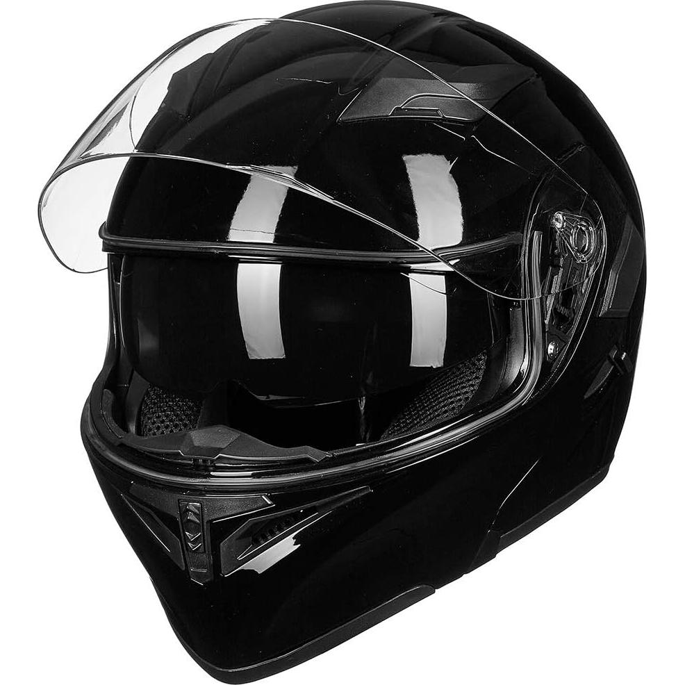 ILM Motorcycle Dual Visor Flip up Modular Full Face Helmet DOT 6 Colors Model 902