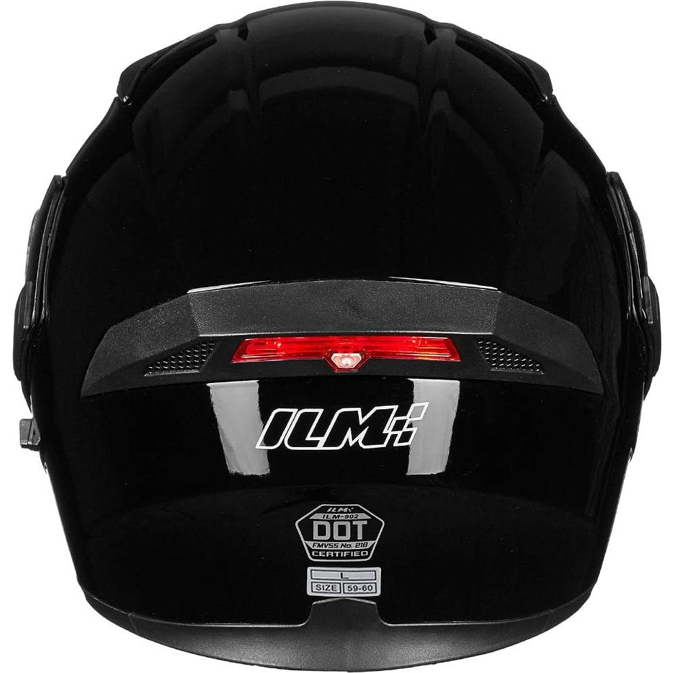 ILM Motorcycle Dual Visor Flip up Modular Full Face Helmet DOT 6 Colors Model 902