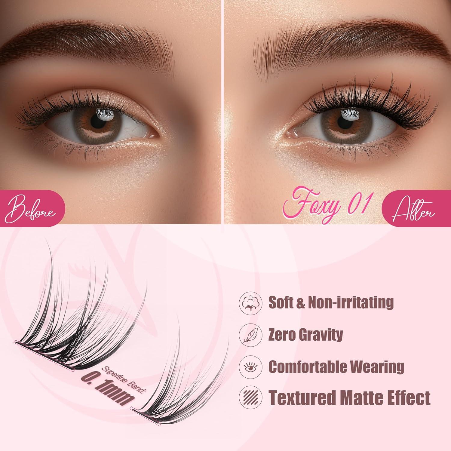 Grupos de Pestañas Wispy CCODDY 30D 40D 8-16MM para DIY