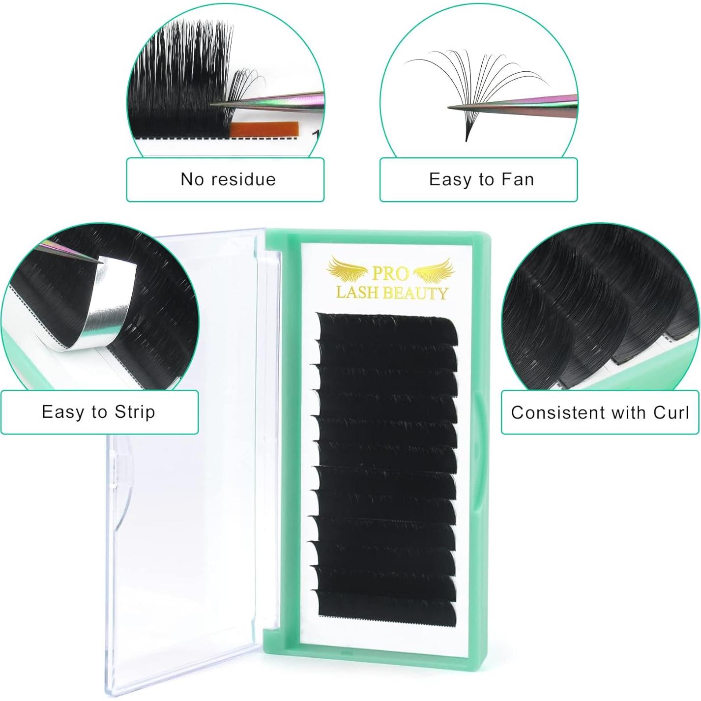 Extensiones de Pestañas Easy Fan CC 0.05 9-20 mm Pro LASHBEAUTY