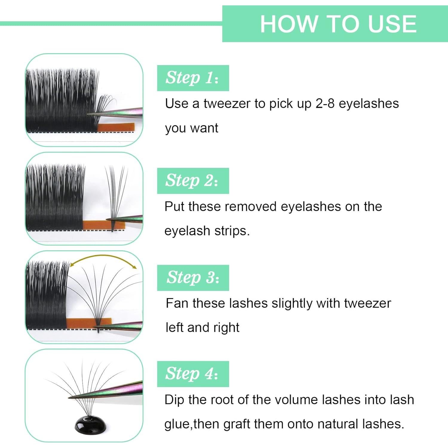 Extensiones de Pestañas Easy Fan CC 0.05 9-20 mm Pro LASHBEAUTY