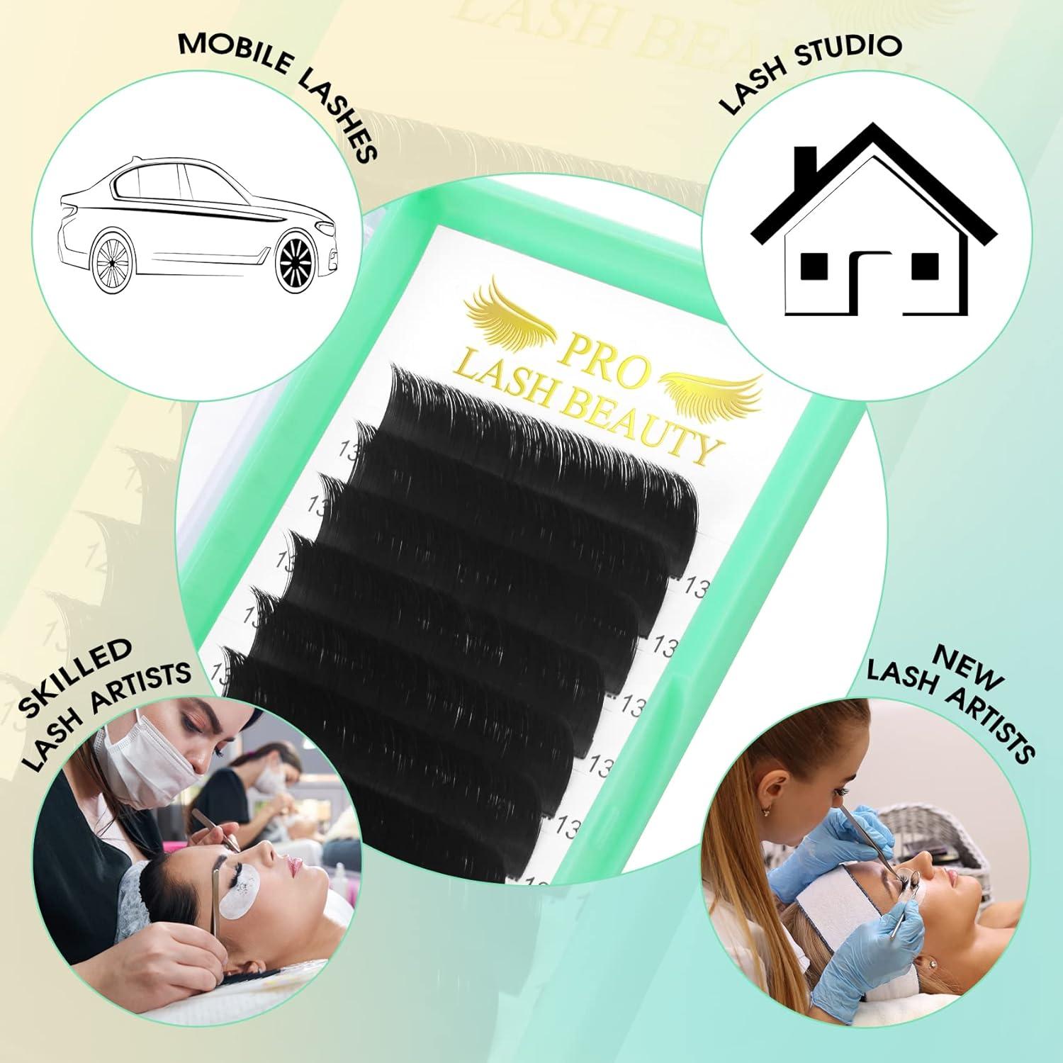 Extensiones de Pestañas Easy Fan CC 0.05 9-20 mm Pro LASHBEAUTY