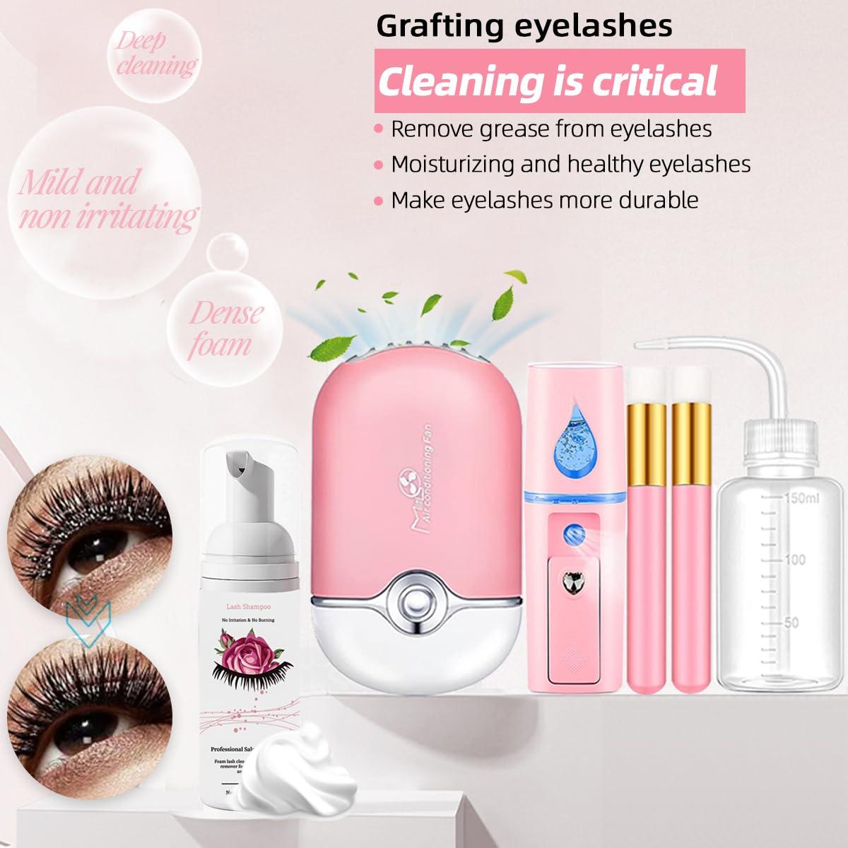 Kit de Extensión de Pestañas DNSGOOR para Principiantes 0.07D 8-15mm