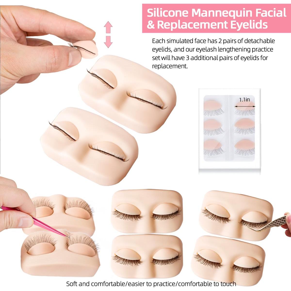 Kit de Extensión de Pestañas DNSGOOR para Principiantes 0.07D 8-15mm