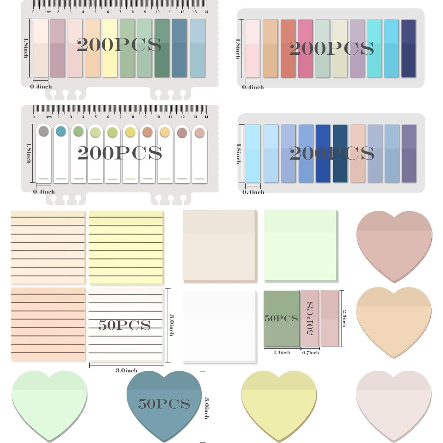 Notas Adhesivas Transparentes BAYTORY 1600 Hojas 7.62x7.62cm