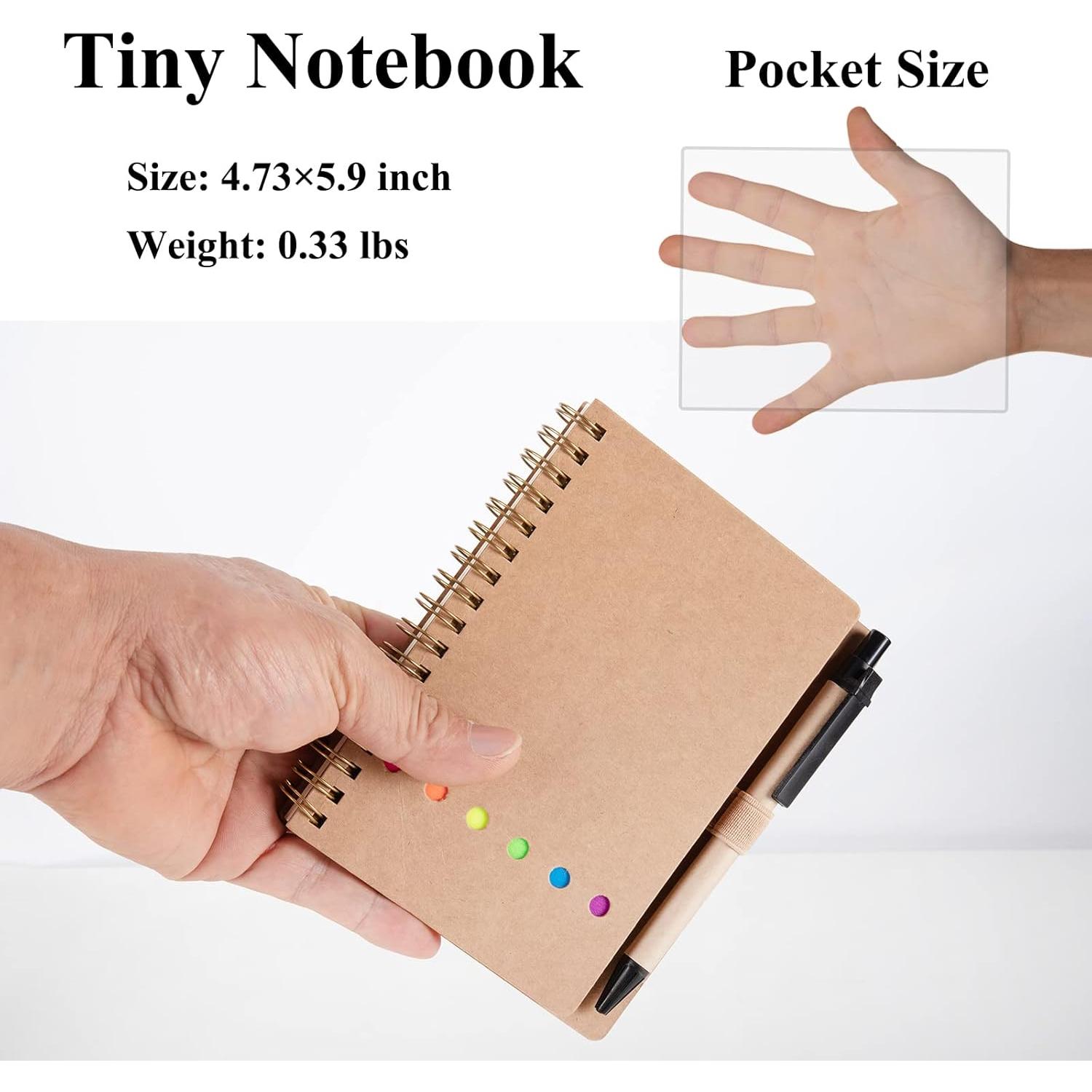 4 Cuadernos Espirales Steno WILFANS con Notas y Bolígrafos