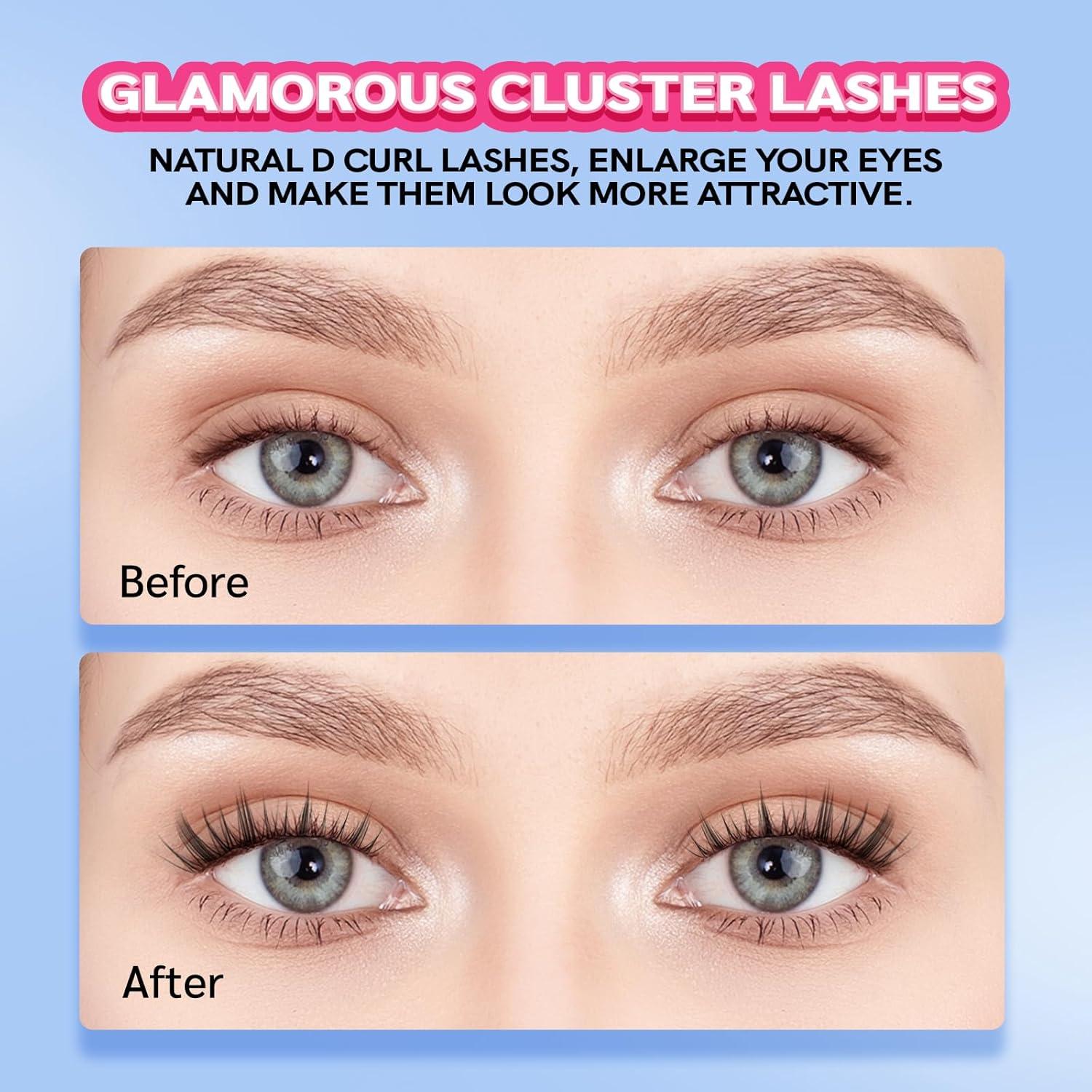 Kit de Pestañas Naturales MLEN DIARY 105 Pcs 10.5-13.5mm