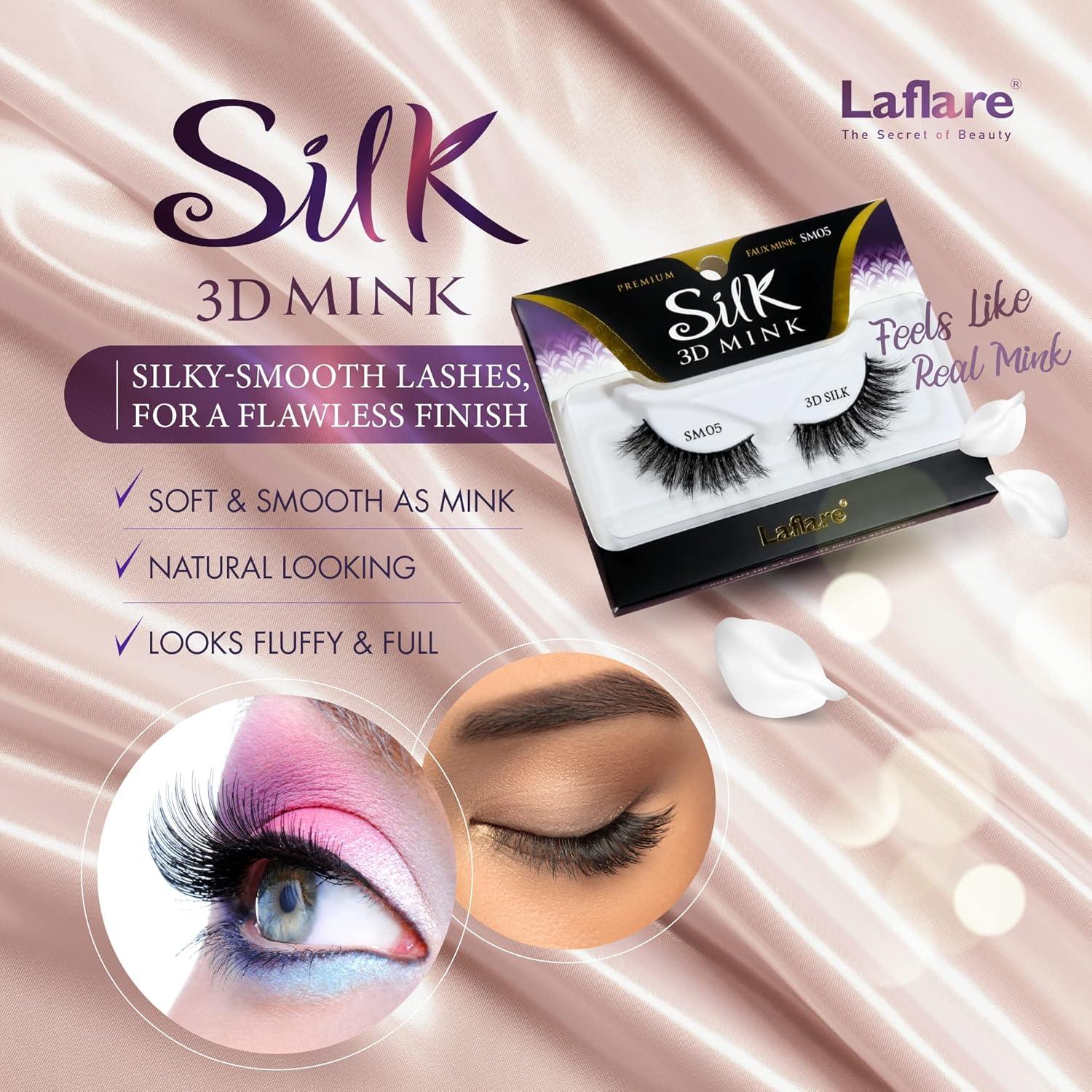 Pestañas Falsas Laflare 3D Silk Mink Ojos de Gato SM14