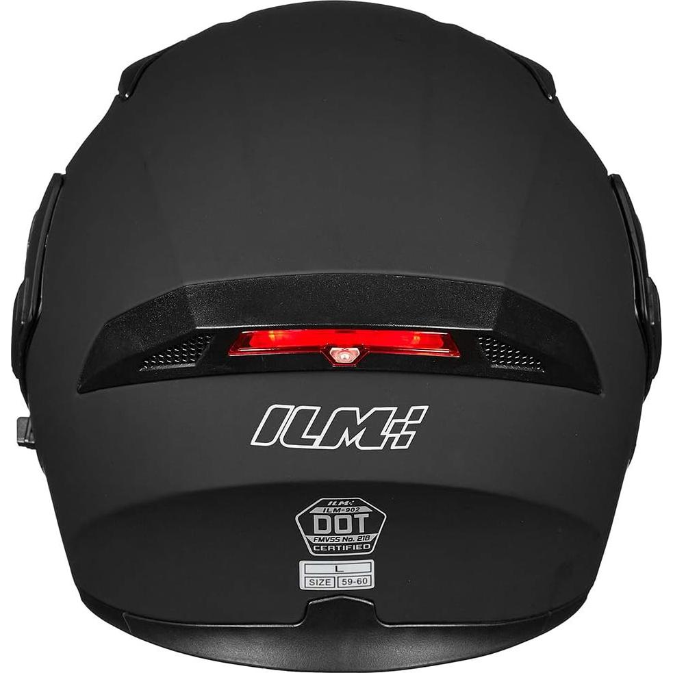 ILM Motorcycle Dual Visor Flip up Modular Full Face Helmet DOT 6 Colors Model 902