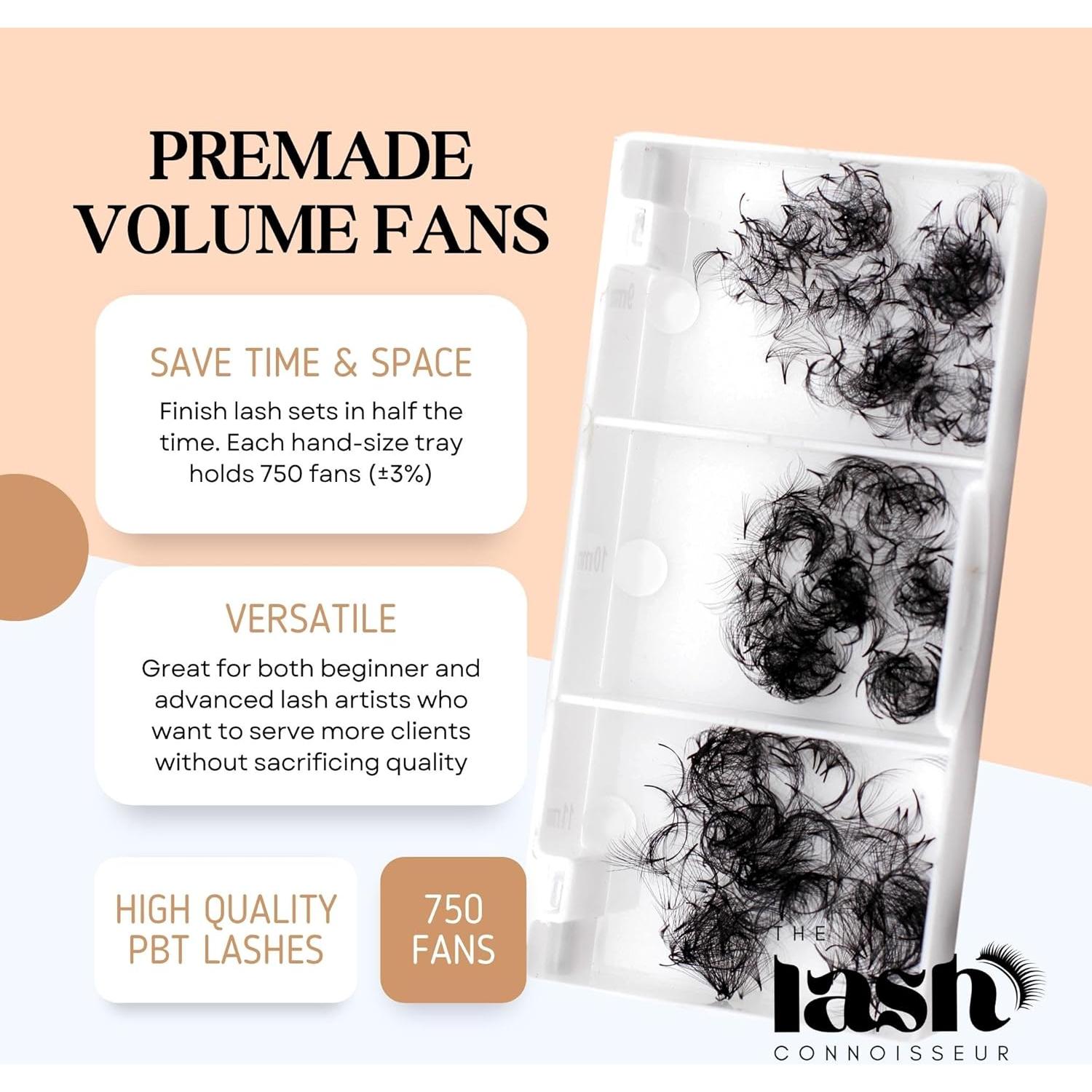 Pestañas Promade TLC 10D - D Curl 750 Fans 7 a 16 mm