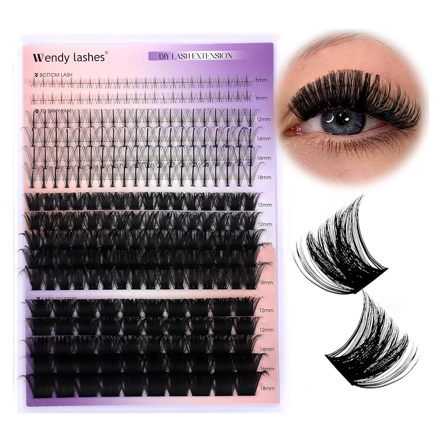 Grupos de Pestañas Inferiores y Superiores 356PCS Wendy Lashes
