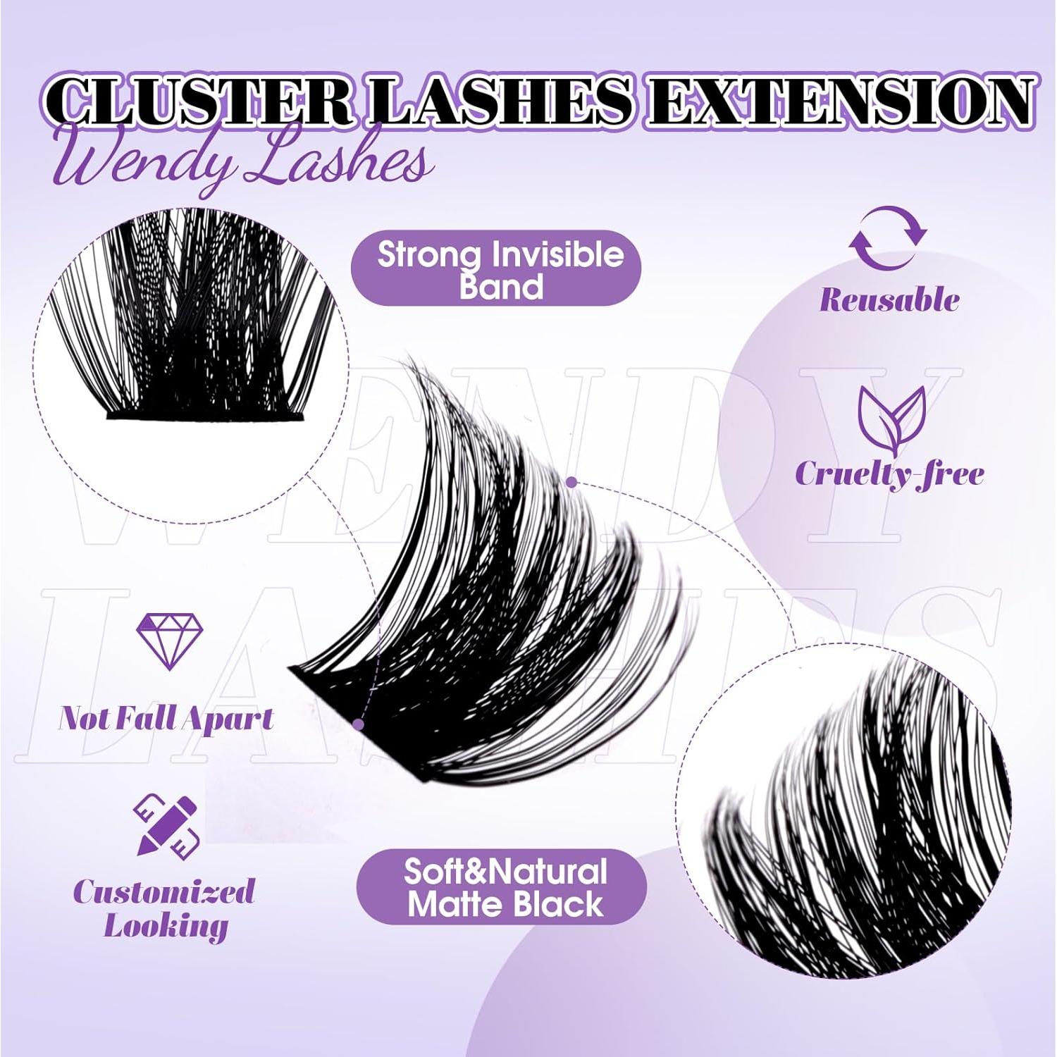 Grupos de Pestañas Inferiores y Superiores 356PCS Wendy Lashes