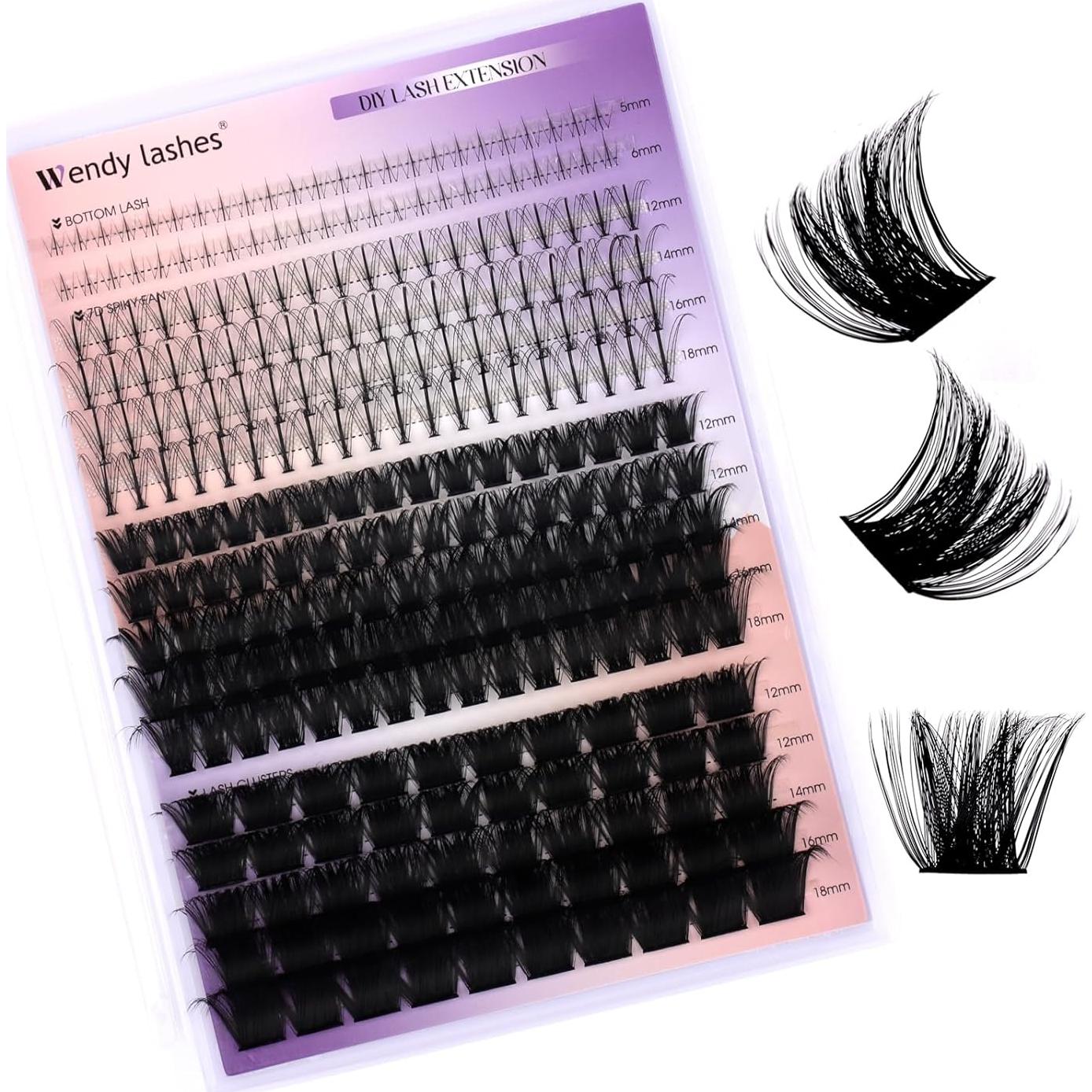 Grupos de Pestañas Inferiores y Superiores 356PCS Wendy Lashes