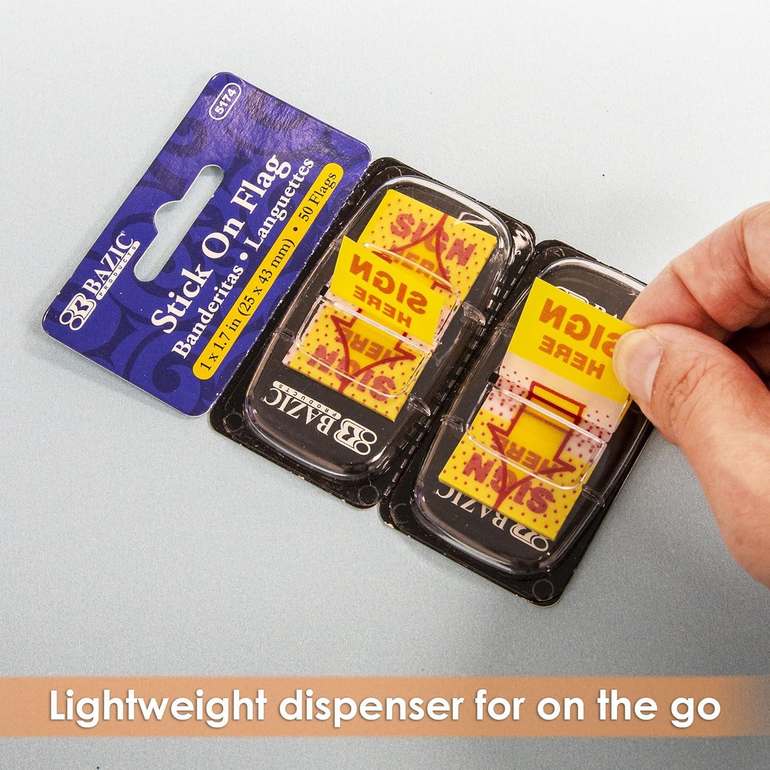 Marcadores de Página Neón BAZIC 24 Paquetes 50 Banderas