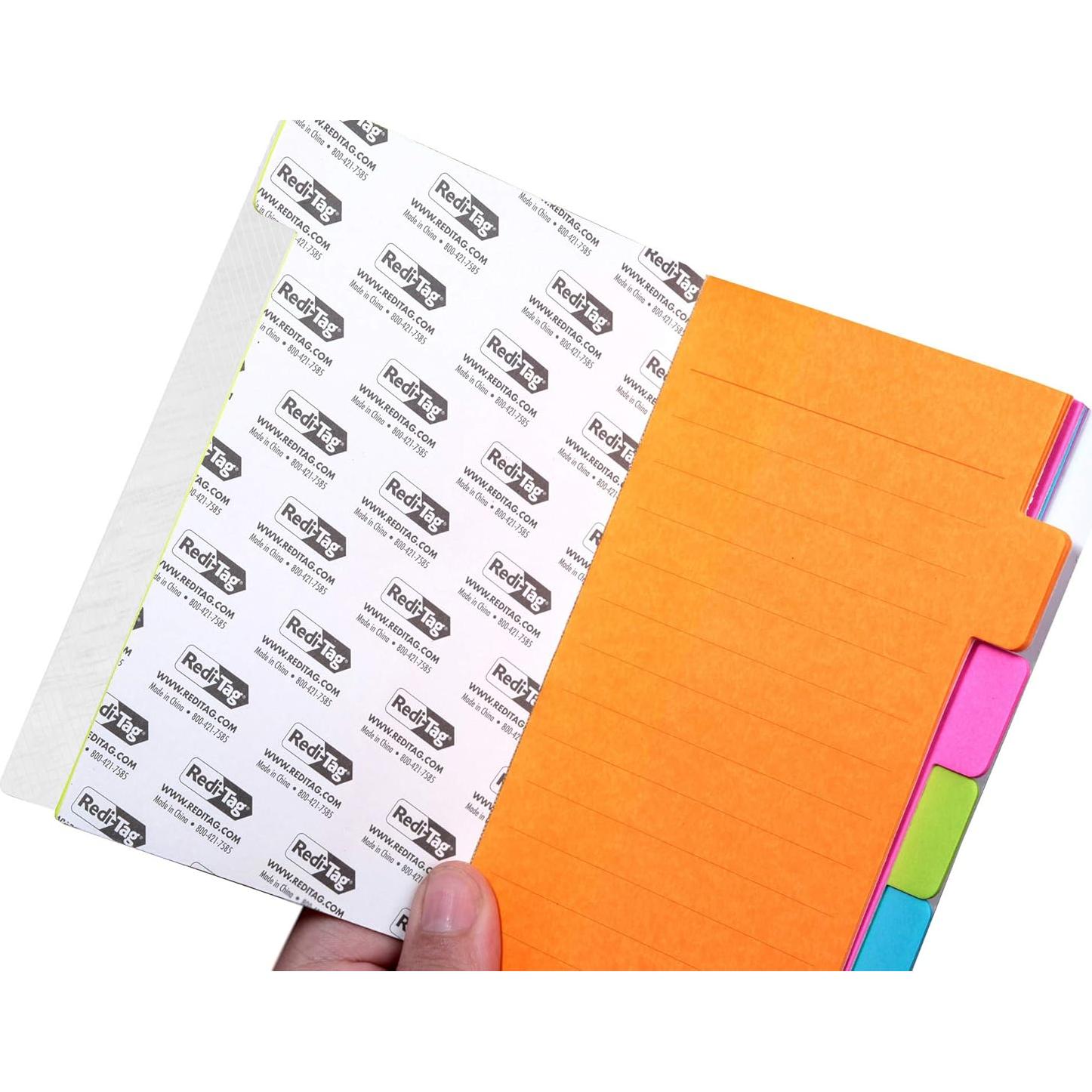 Notas Adhesivas Divisorias Redi-Tag, 720 Notas Rayadas, 12 Paquetes