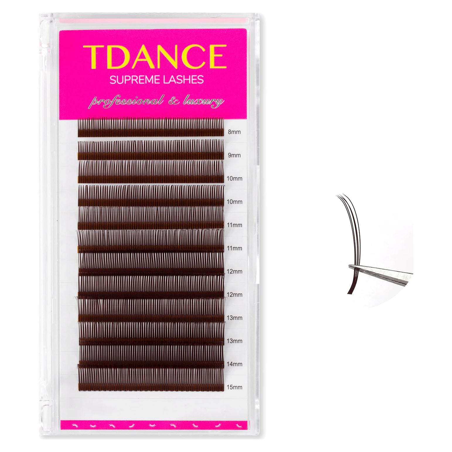 Extensiones de Pestañas 5D TDANCE Flora Marrón 8-15mm