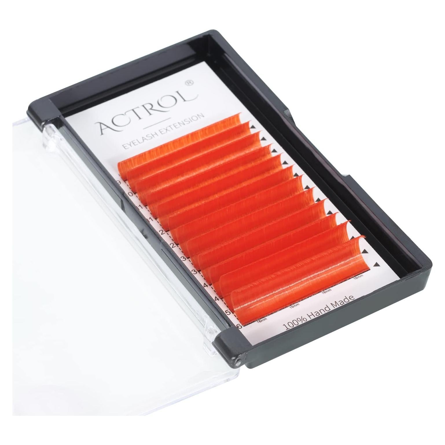 Extensiones de Pestañas de Color Naranja 9-16mm C Curl 0.07mm