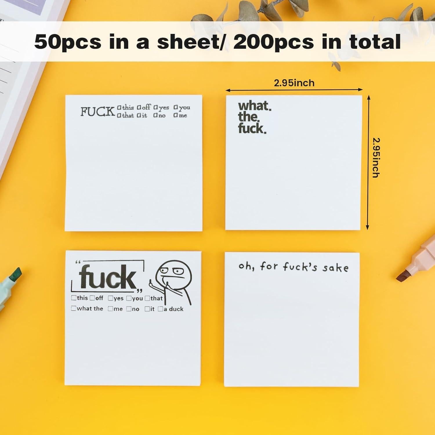 Notas Adhesivas Divertidas GETRIC 200 Piezas 15.8x10.5 cm