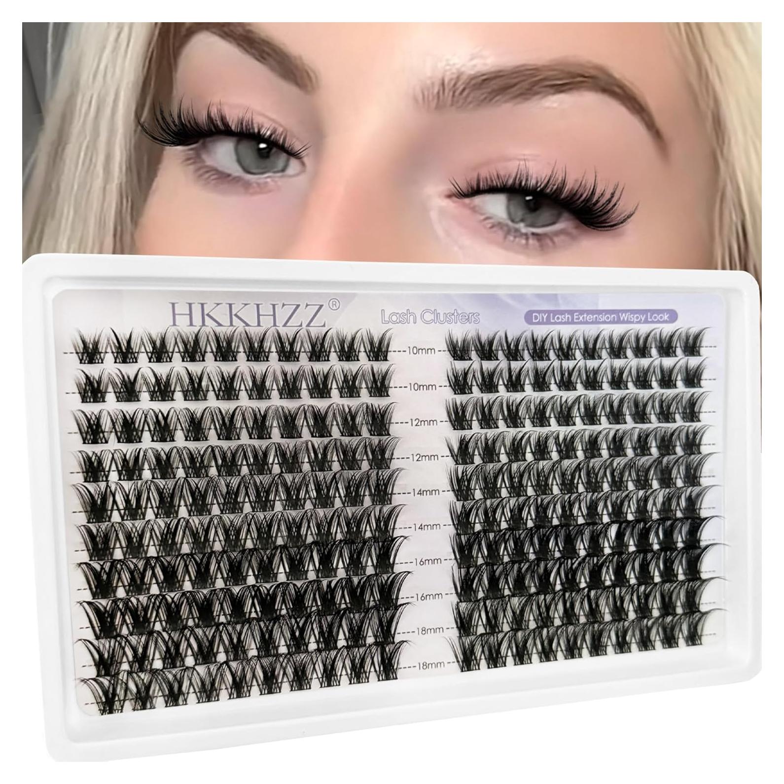 Racimos de Pestañas Autoadhesivas HKKHZZ 10-16mm Kit DIY