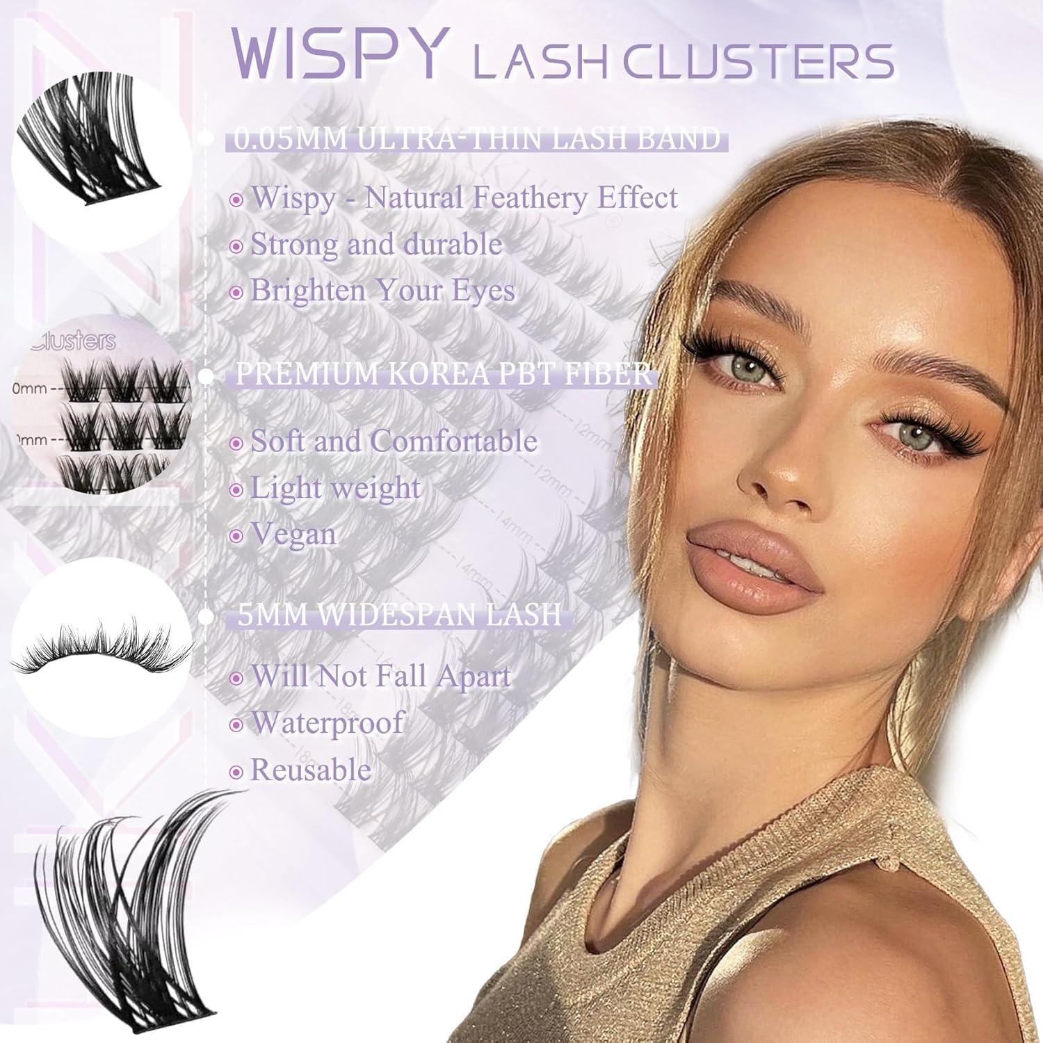 Racimos de Pestañas Autoadhesivas HKKHZZ 10-16mm Kit DIY