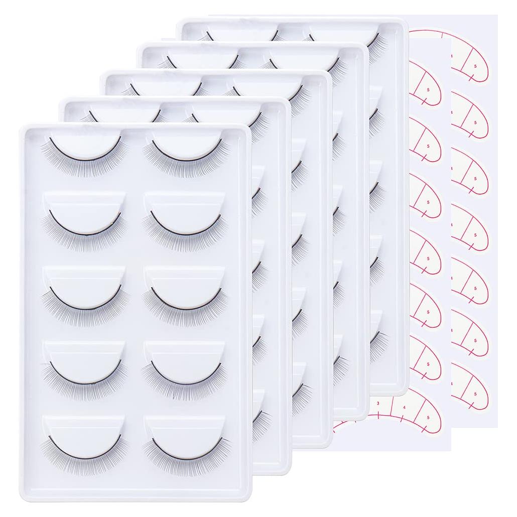 25 Pares Pestañas de Práctica Autoadhesivas YS para Extensiones