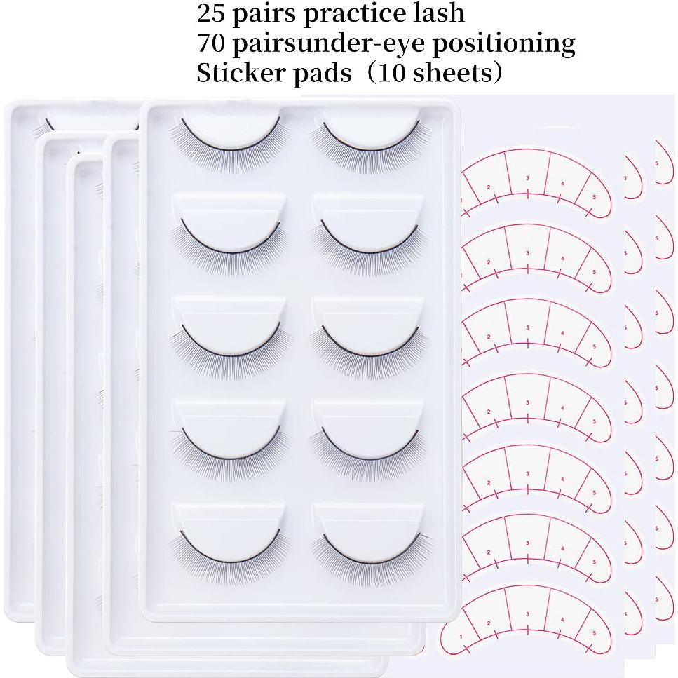 25 Pares Pestañas de Práctica Autoadhesivas YS para Extensiones