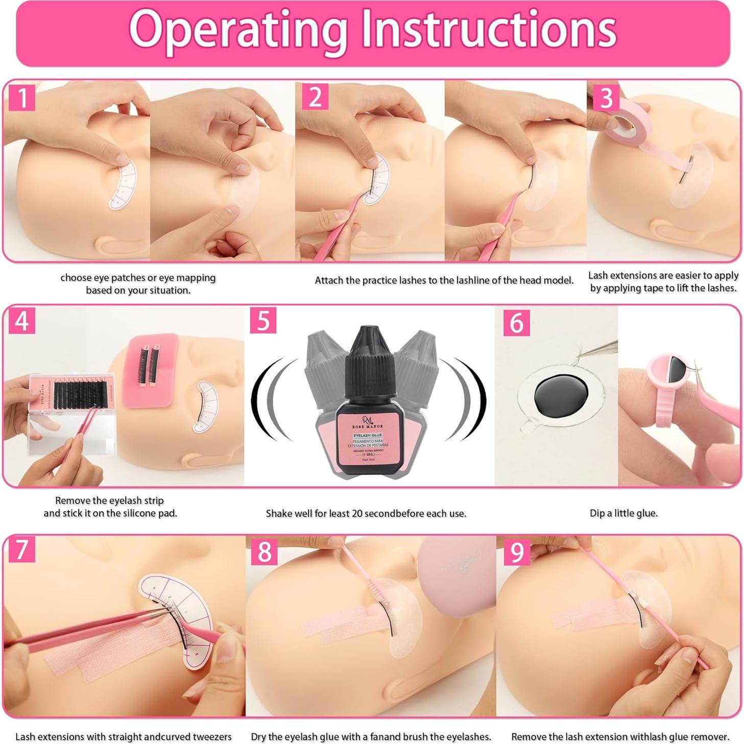 Kit de Extensión de Pestañas Rose Manor para Principiantes