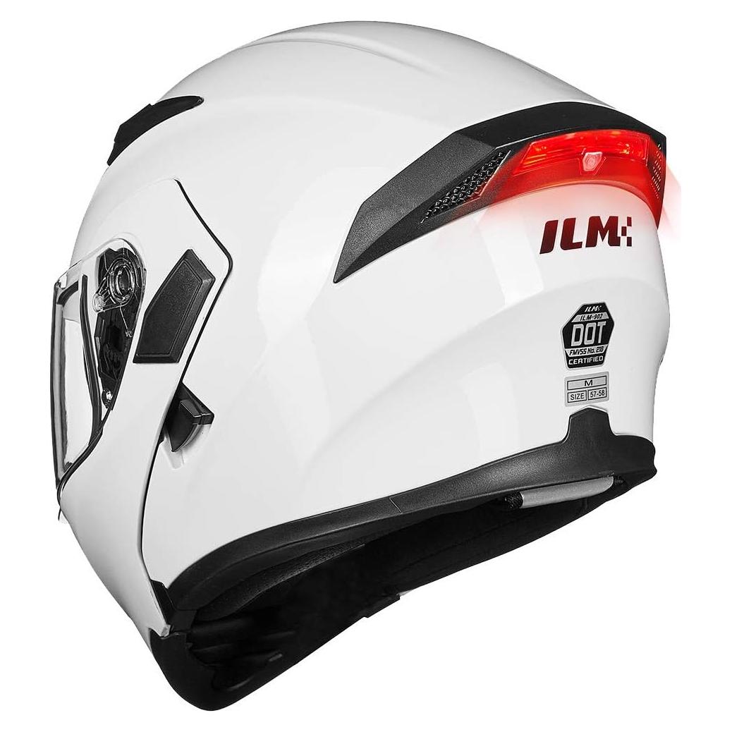 ILM Motorcycle Dual Visor Flip up Modular Full Face Helmet DOT 6 Colors Model 902