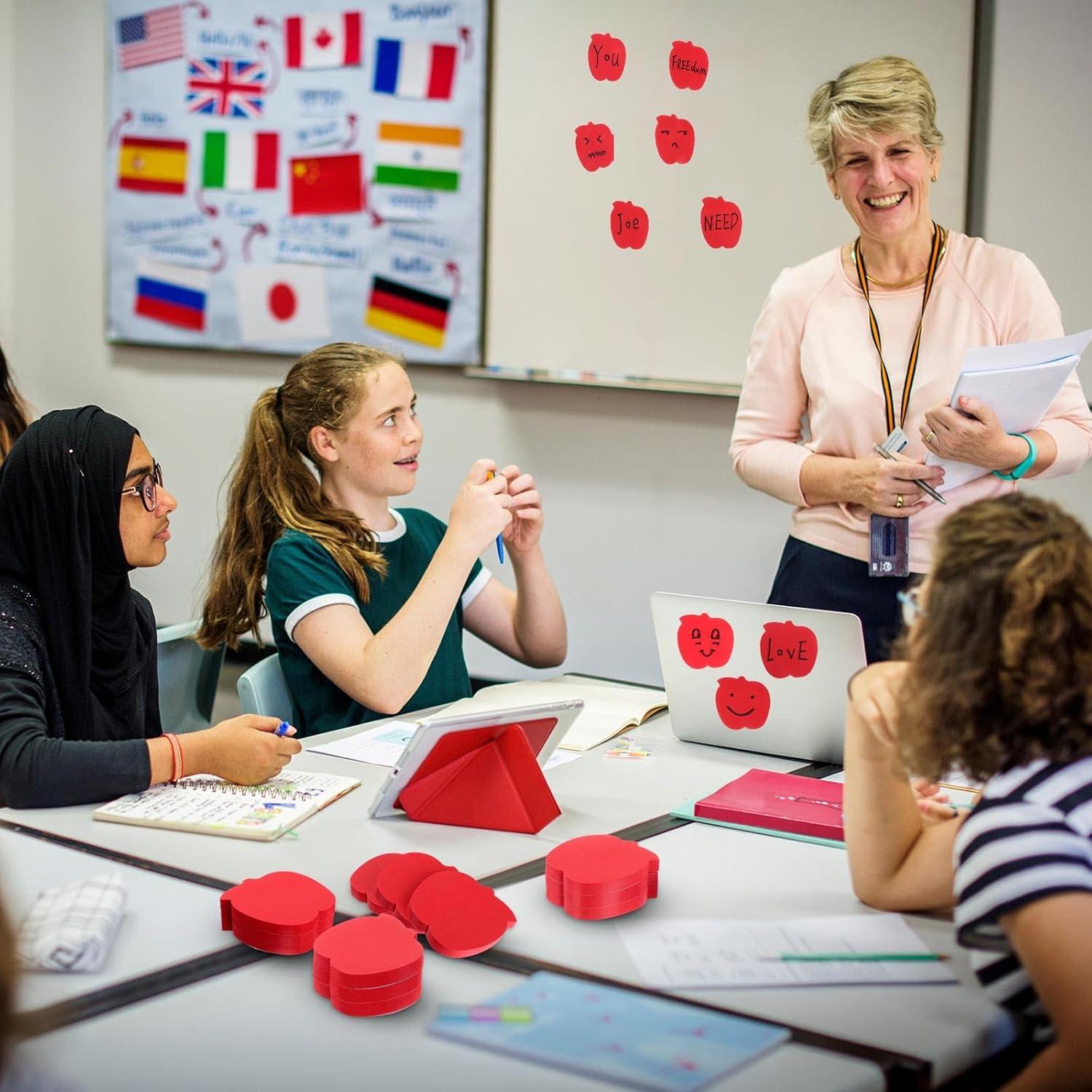 Notas Adhesivas en Forma de Manzana Kolldenn 48 Hojas Rojo