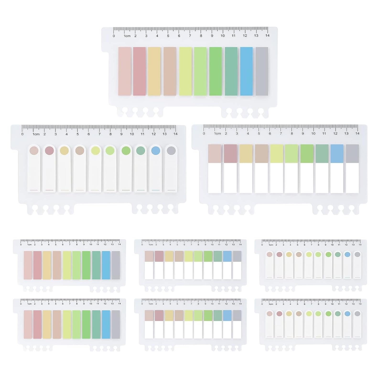 Set de 1200 Pestañas Adhesivas Agoer - 10 Colores Macaron