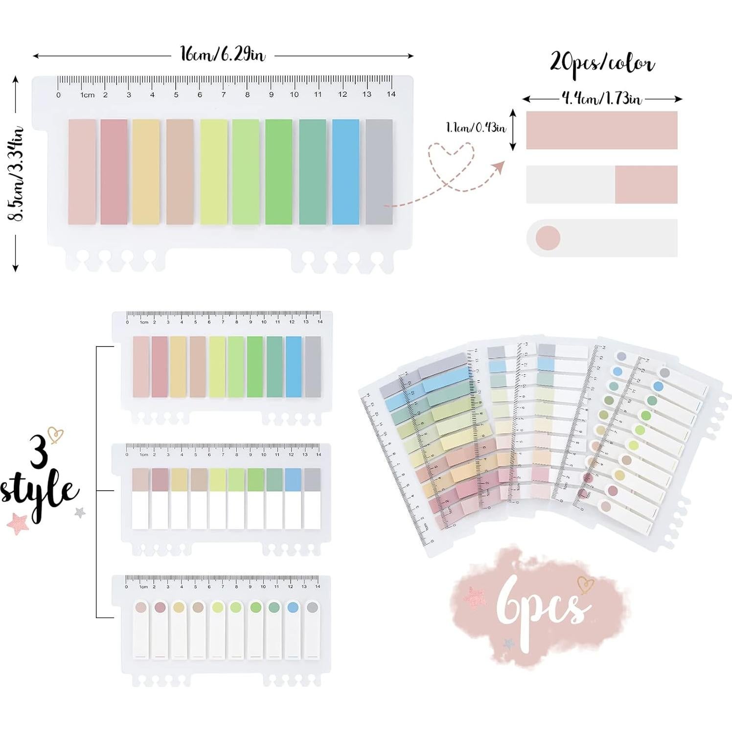 Set de 1200 Pestañas Adhesivas Agoer - 10 Colores Macaron