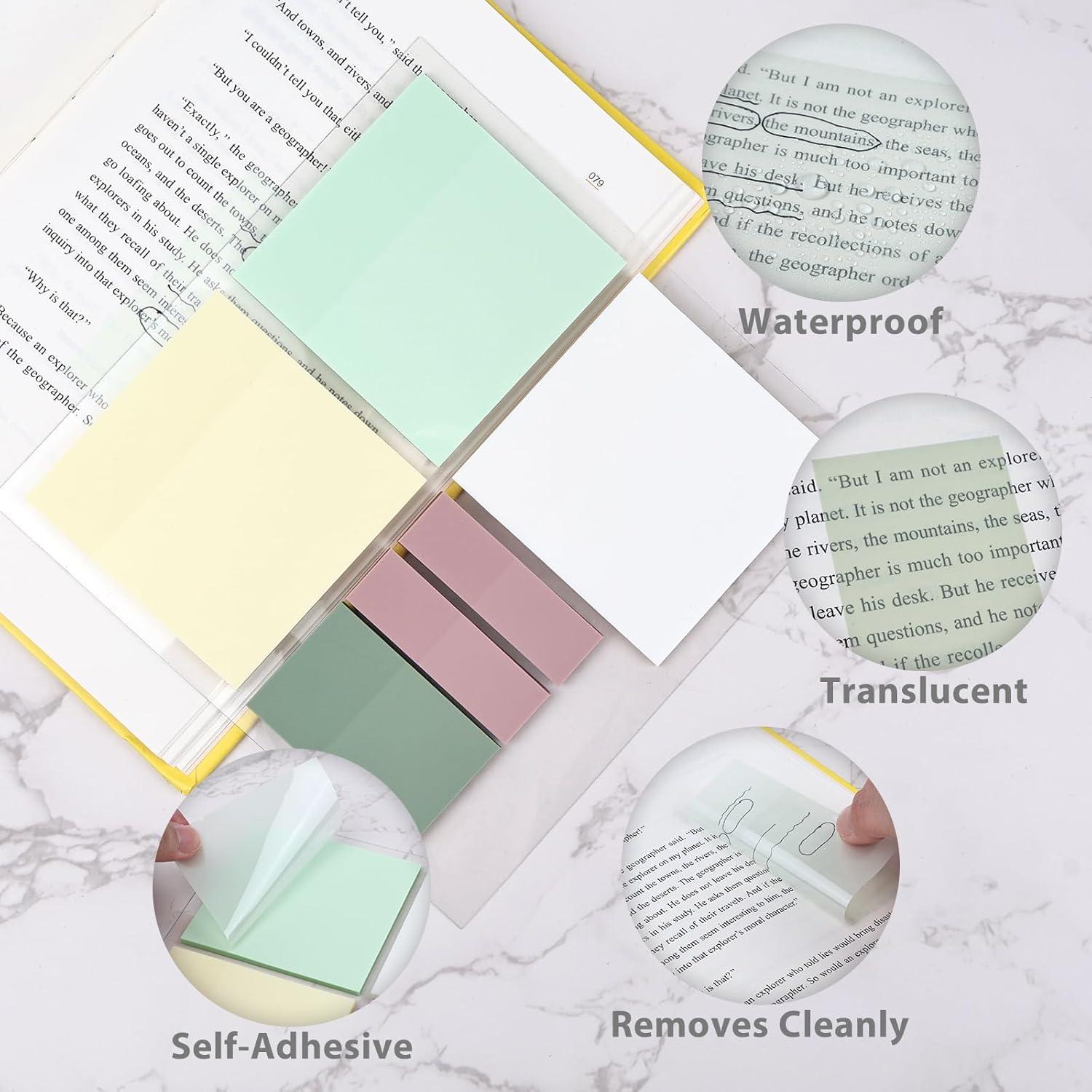 Notas Adhesivas Transparentes Valtiner 1060 Hojas Morandi