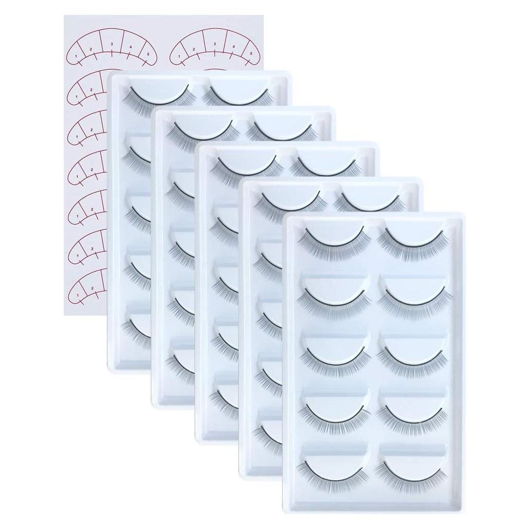 30 Pares de Pestañas de Entrenamiento EMEDA 8mm Imitación Natural