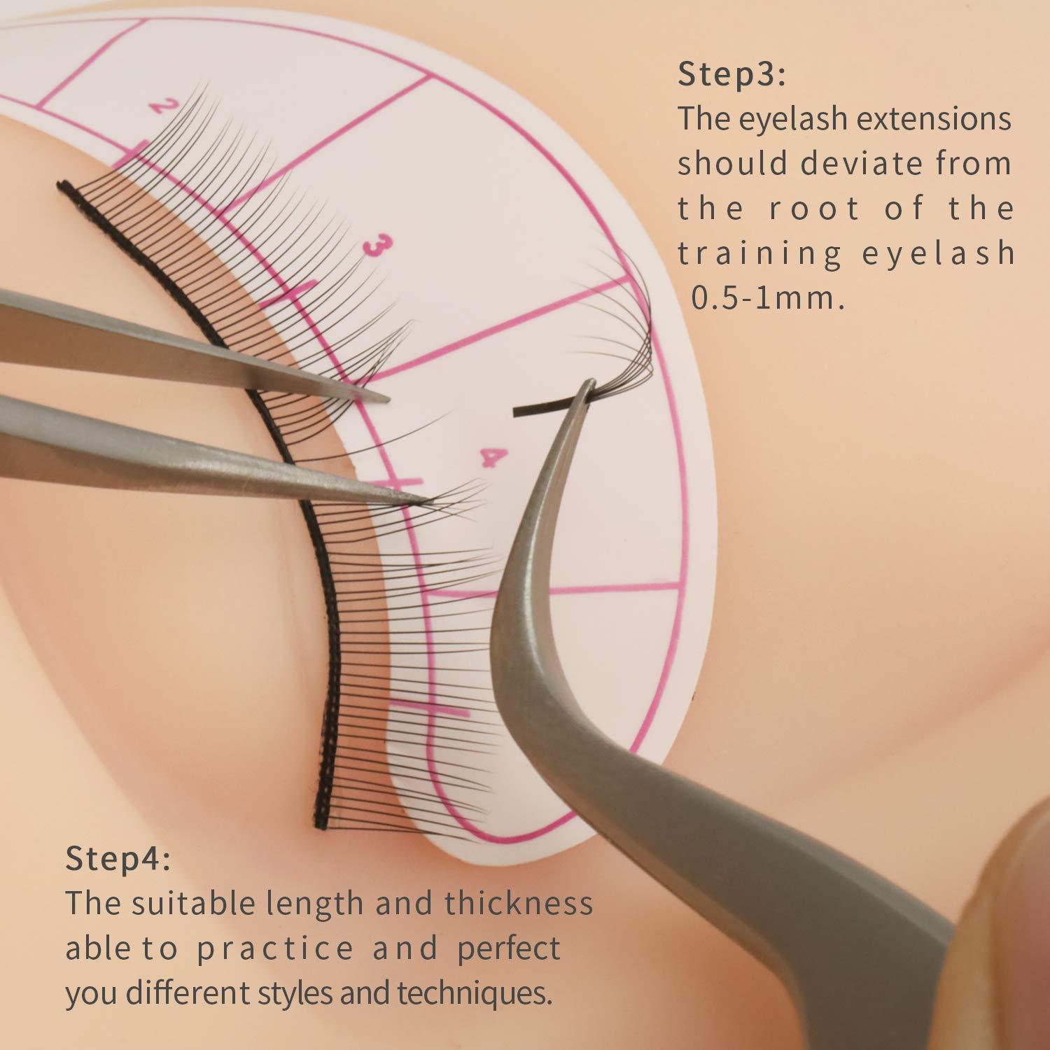 30 Pares de Pestañas de Entrenamiento EMEDA 8mm Imitación Natural