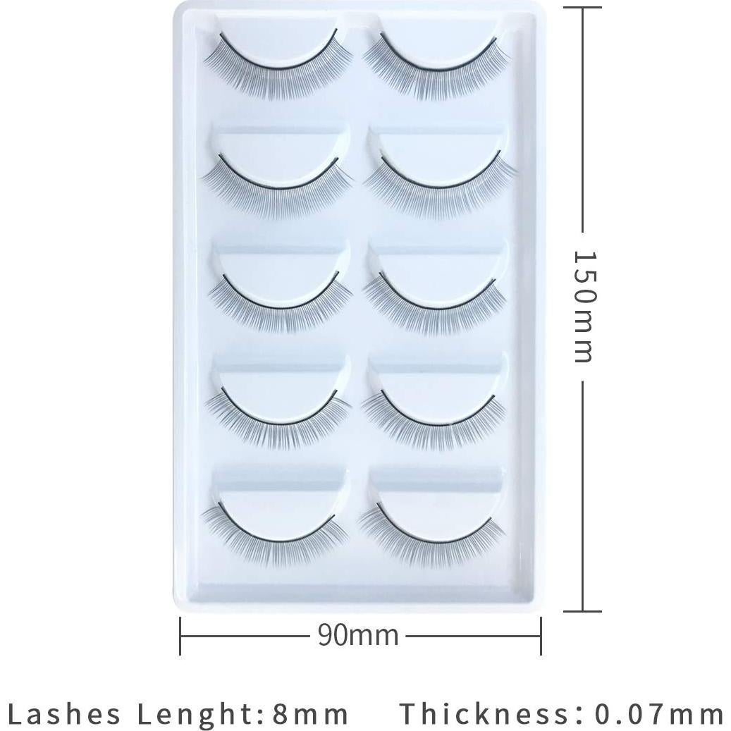 30 Pares de Pestañas de Entrenamiento EMEDA 8mm Imitación Natural