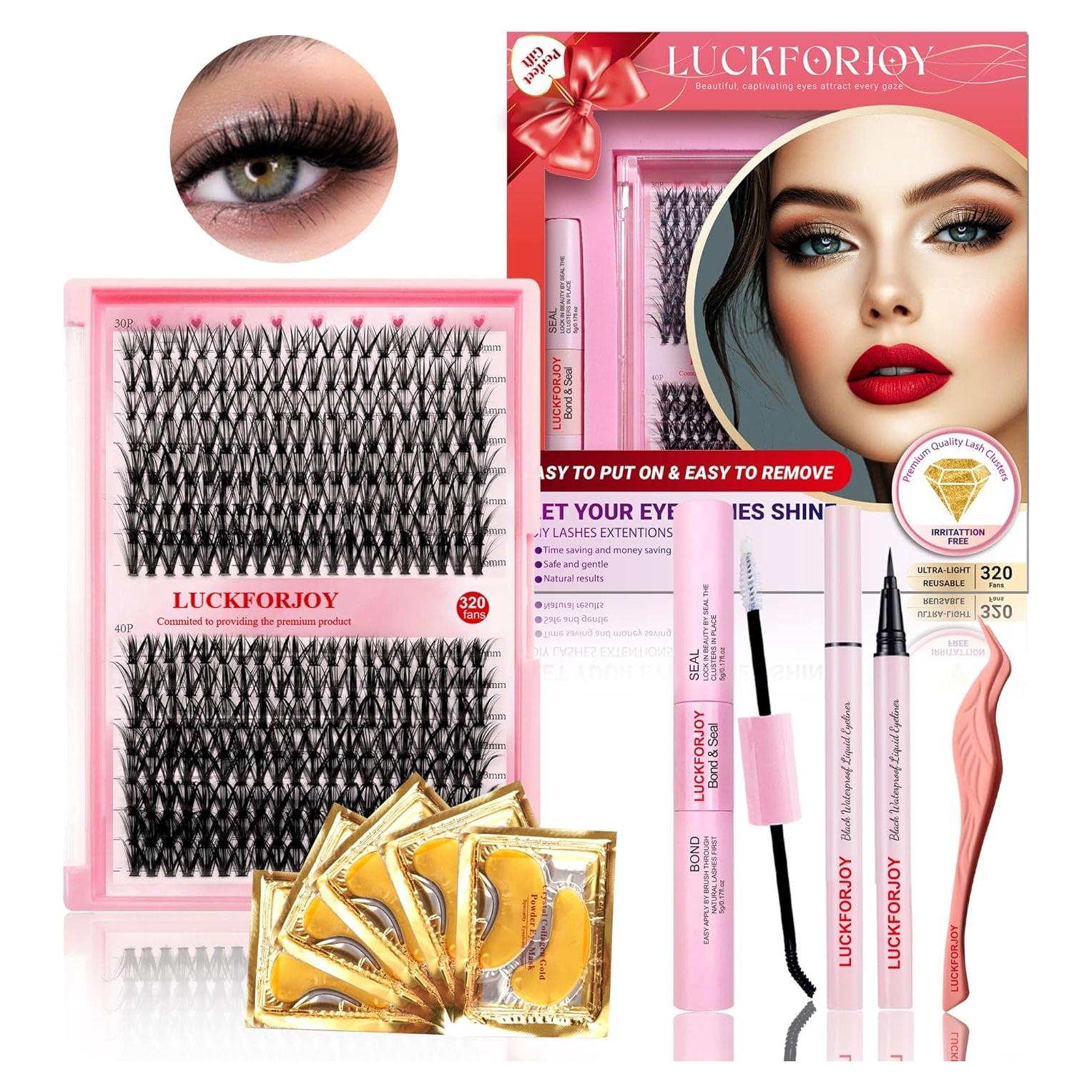 Kit de Extensión de Pestañas LUCKFORJOY 320PCS DIY 30D-40D