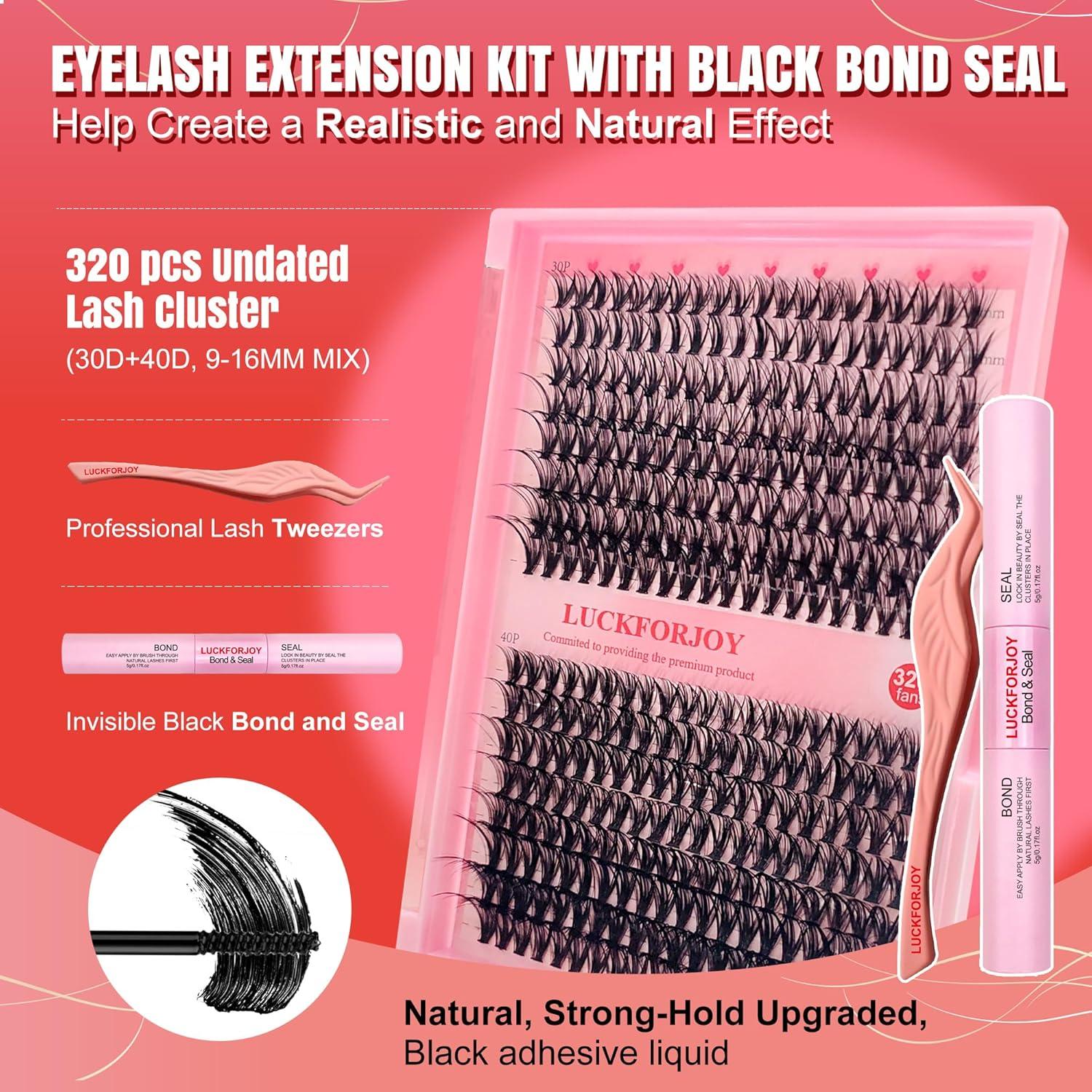 Kit de Extensión de Pestañas LUCKFORJOY 320PCS DIY 30D-40D