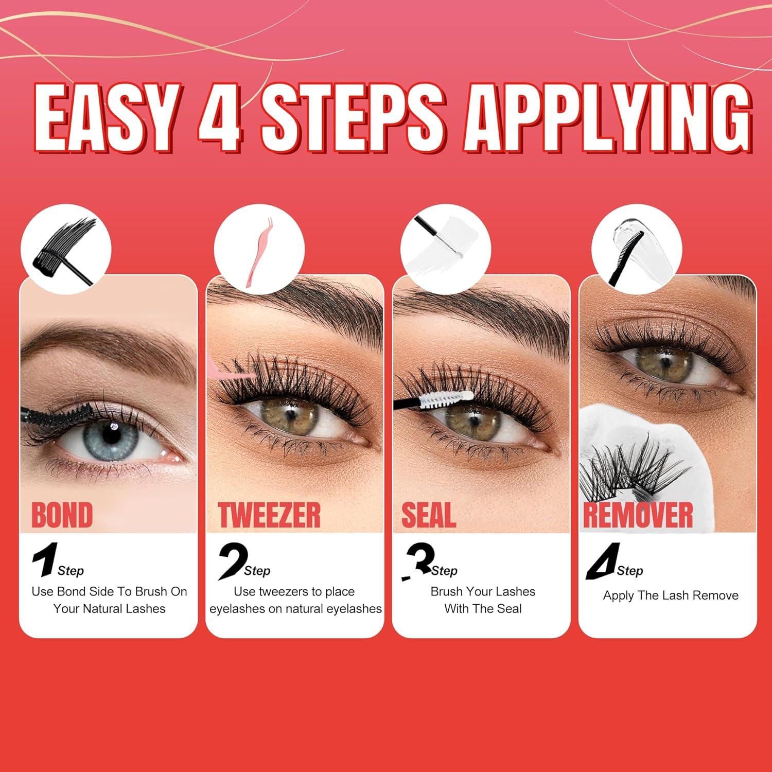 Kit de Extensión de Pestañas LUCKFORJOY 320PCS DIY 30D-40D